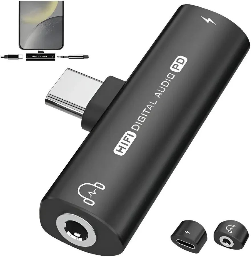 Adaptador Tipo C 3.5mm y Carga