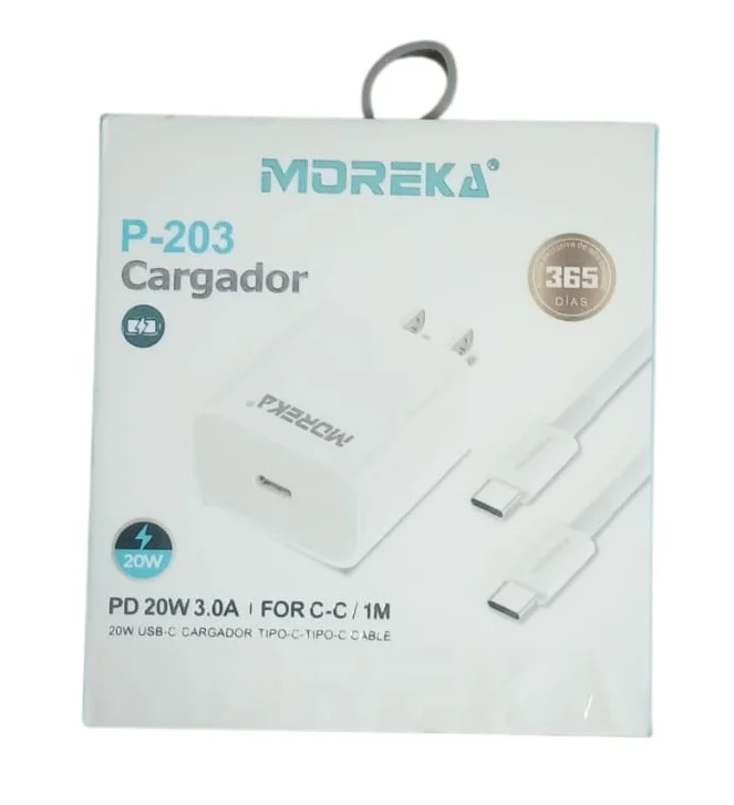 Cargador Moreka Tipo C - Tipo C P-203