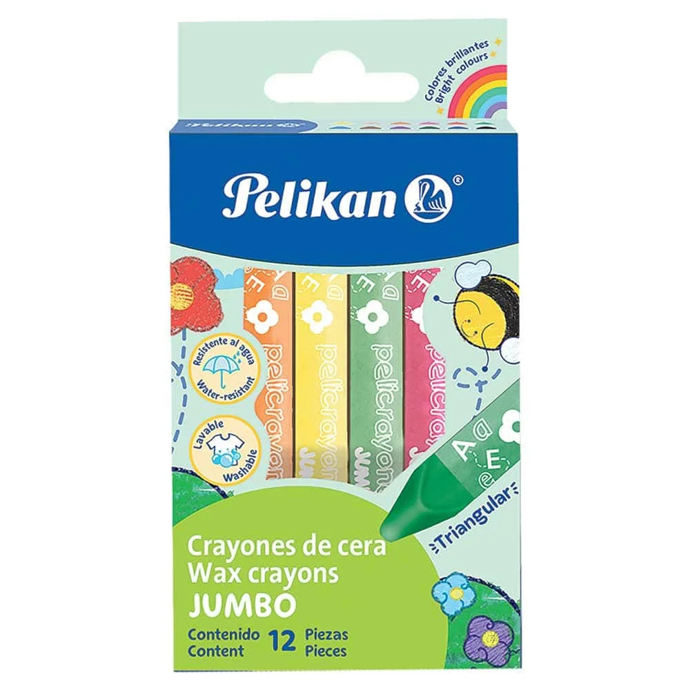 Crayones Pelikan 12 Pzas Jumbo
