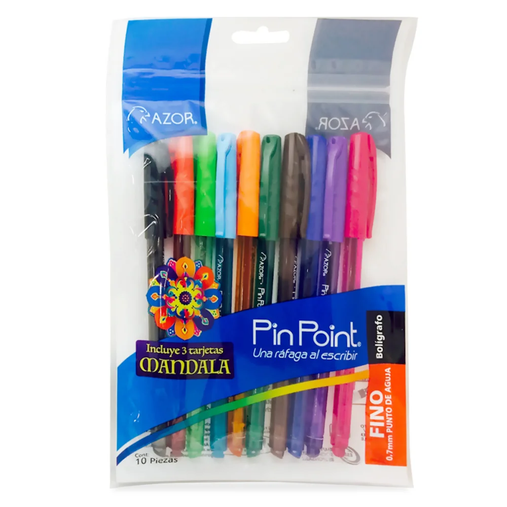 Lapiceros de Colores PinPoint Azor 10 pzas