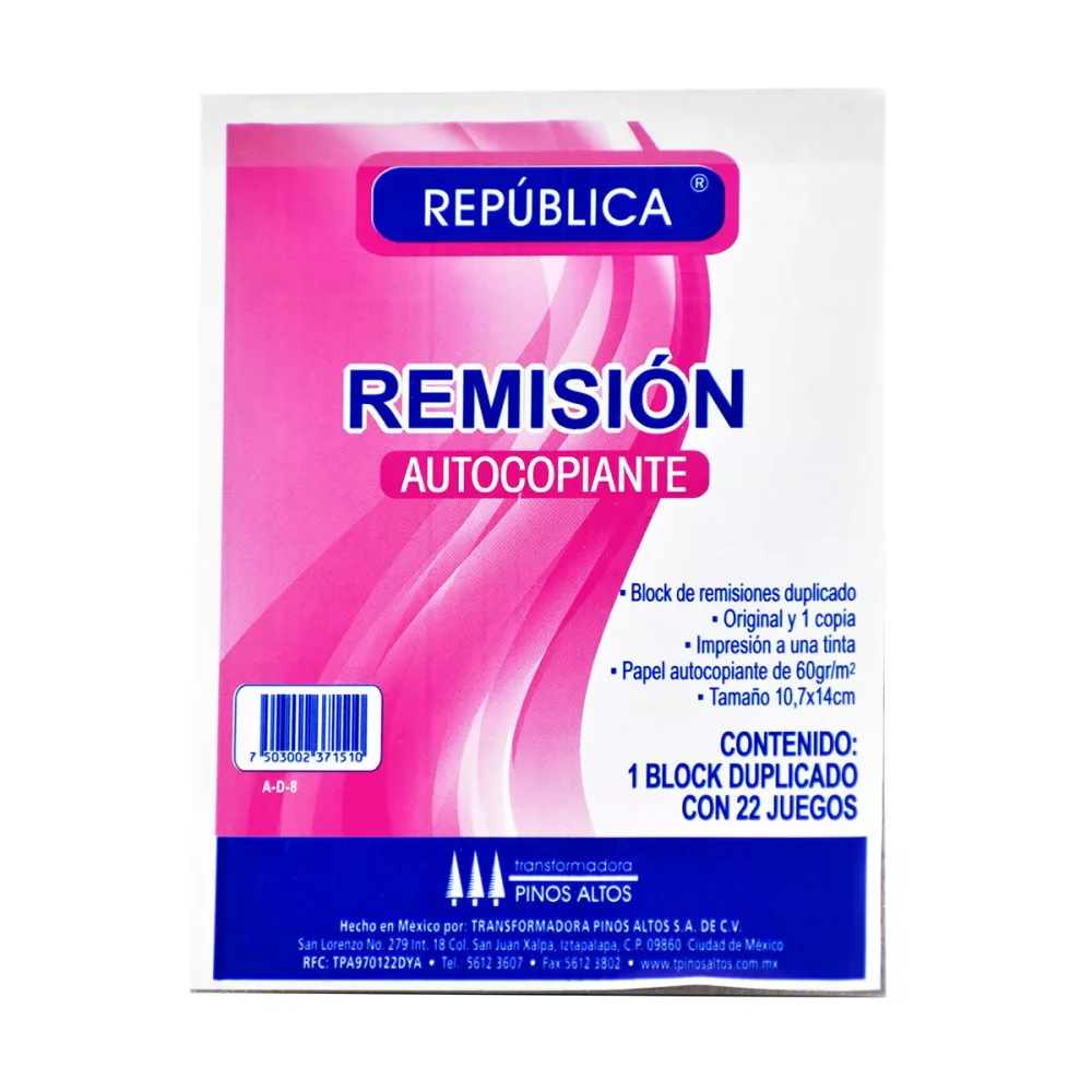 Nota de Remision Autocopiante Block