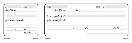Recibo de Dinero con Talon